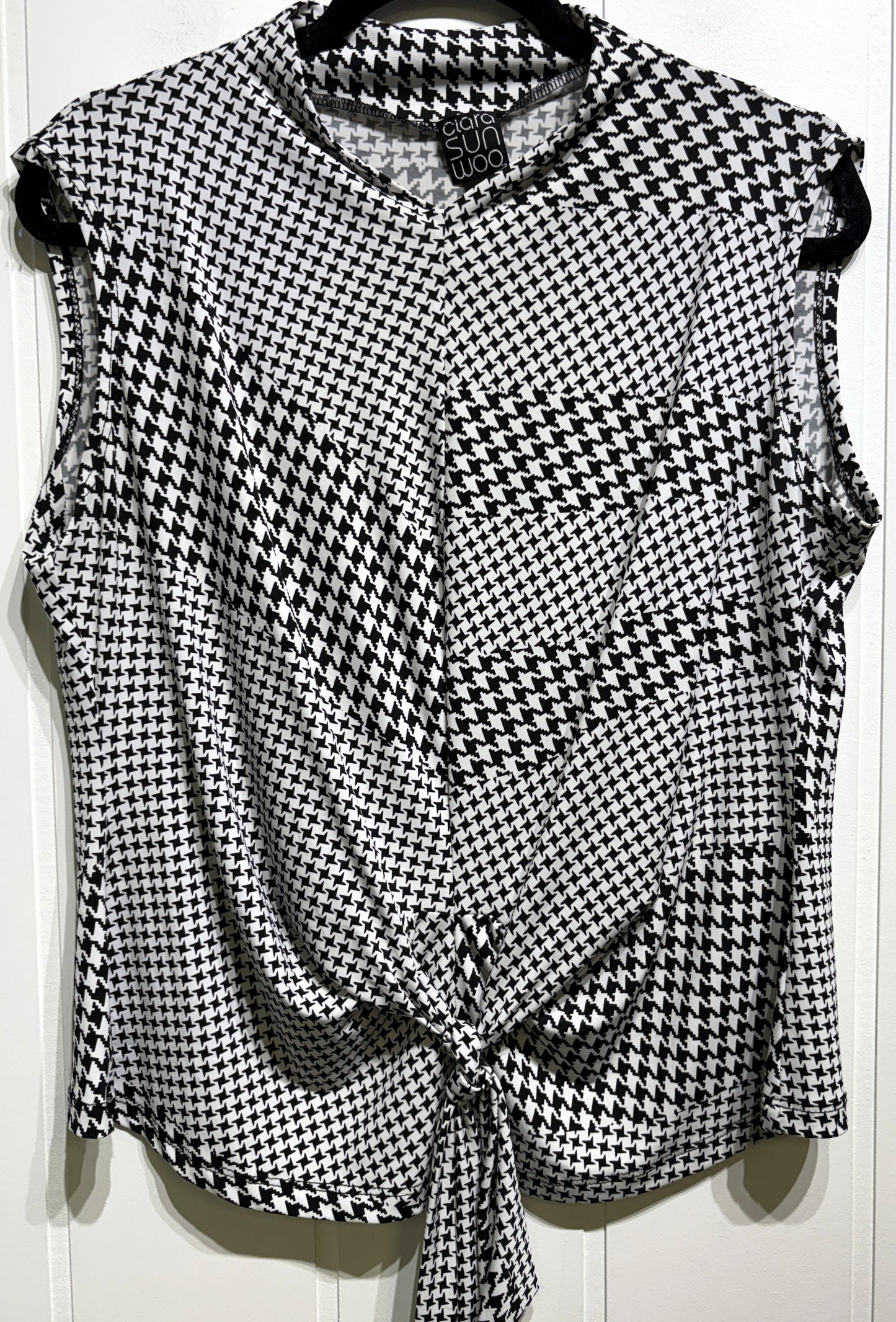 Ciara Sun Woo Argyle Print Top