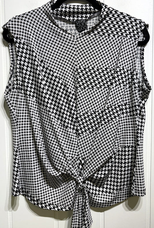 Ciara Sun Woo Argyle Print Top