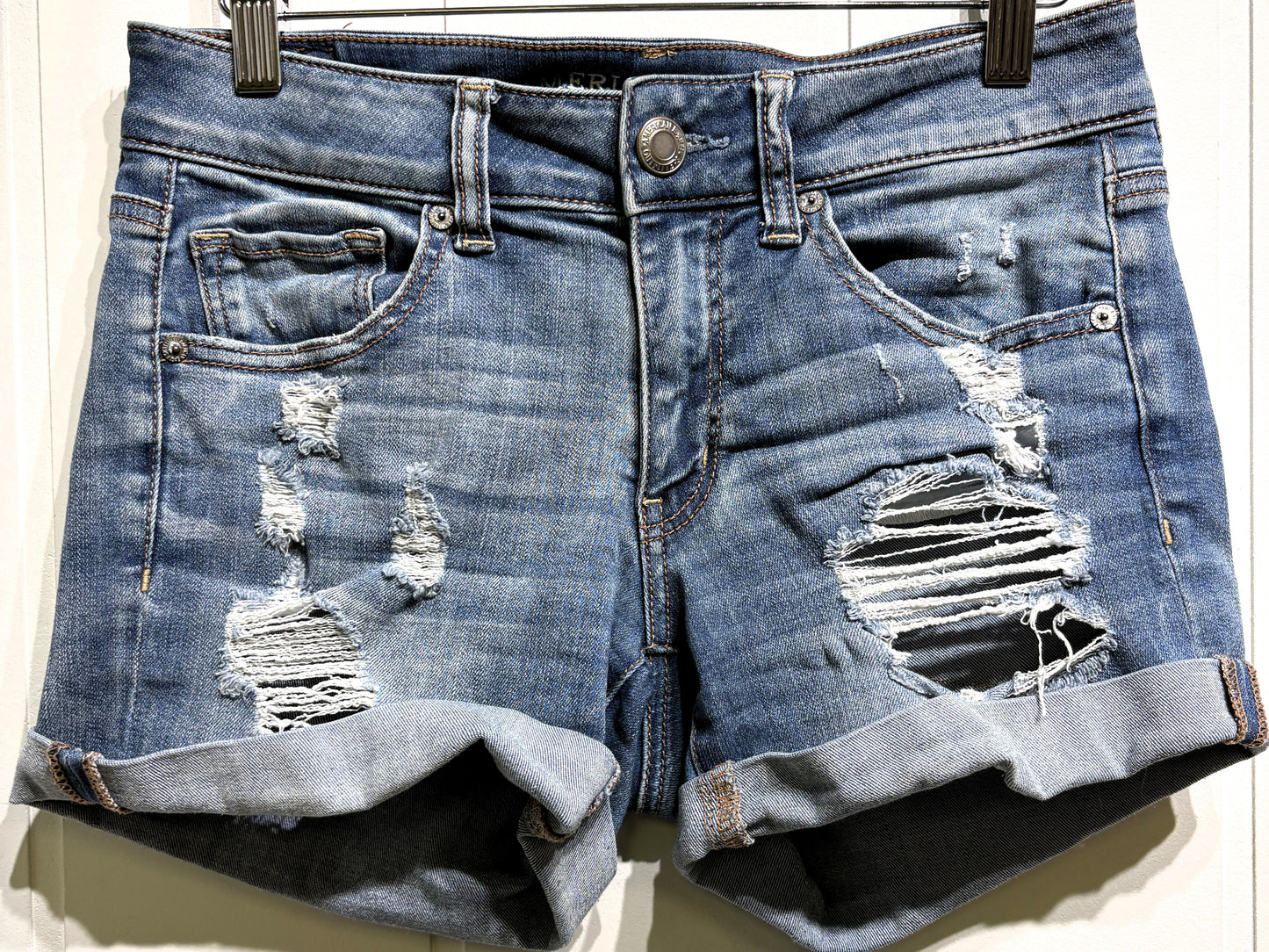American Eagle Distressed Denim Shorts