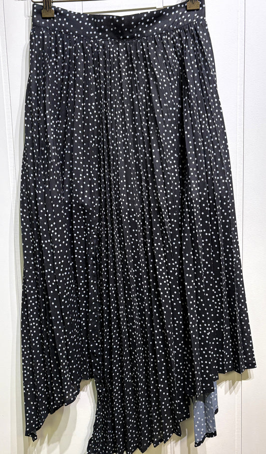 Pleated Polka Dot Skirt