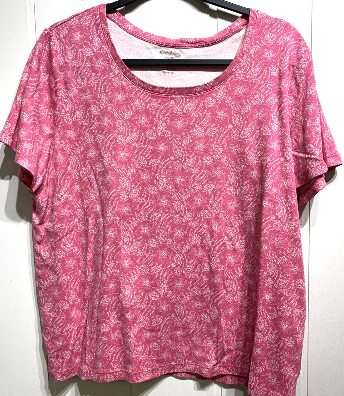White Stag Floral Print Tee