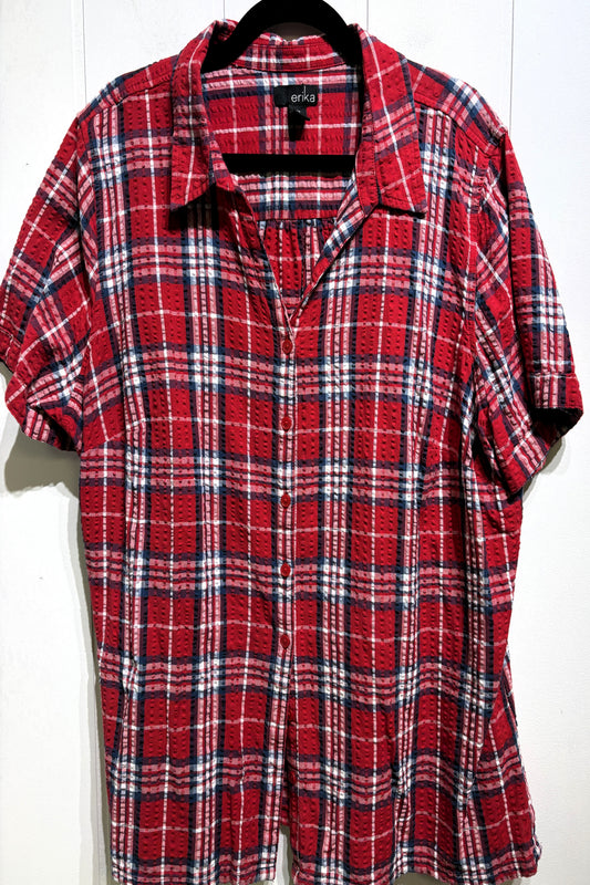 Erika SS Plaid Button-down