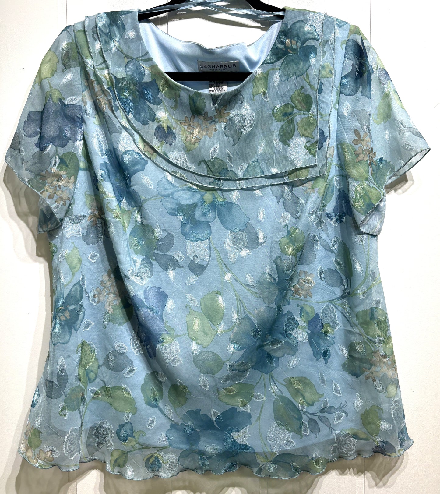 Sag Harbor Paded Floral Blouse