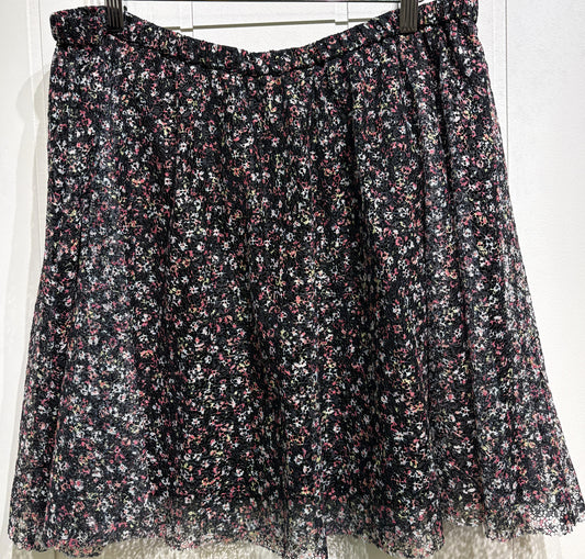 Elle Lace Floral Print Skirt