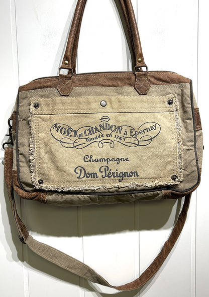 Myra Canvas Bag w/Word Graphics