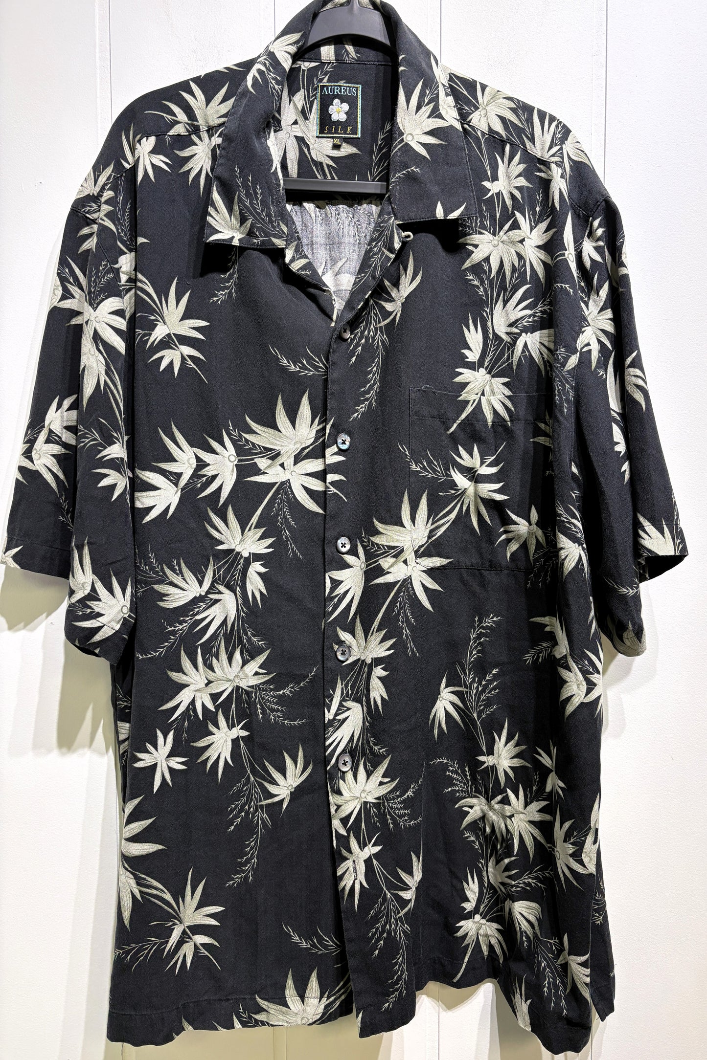 Aureus Silk Hawaiian Button-down