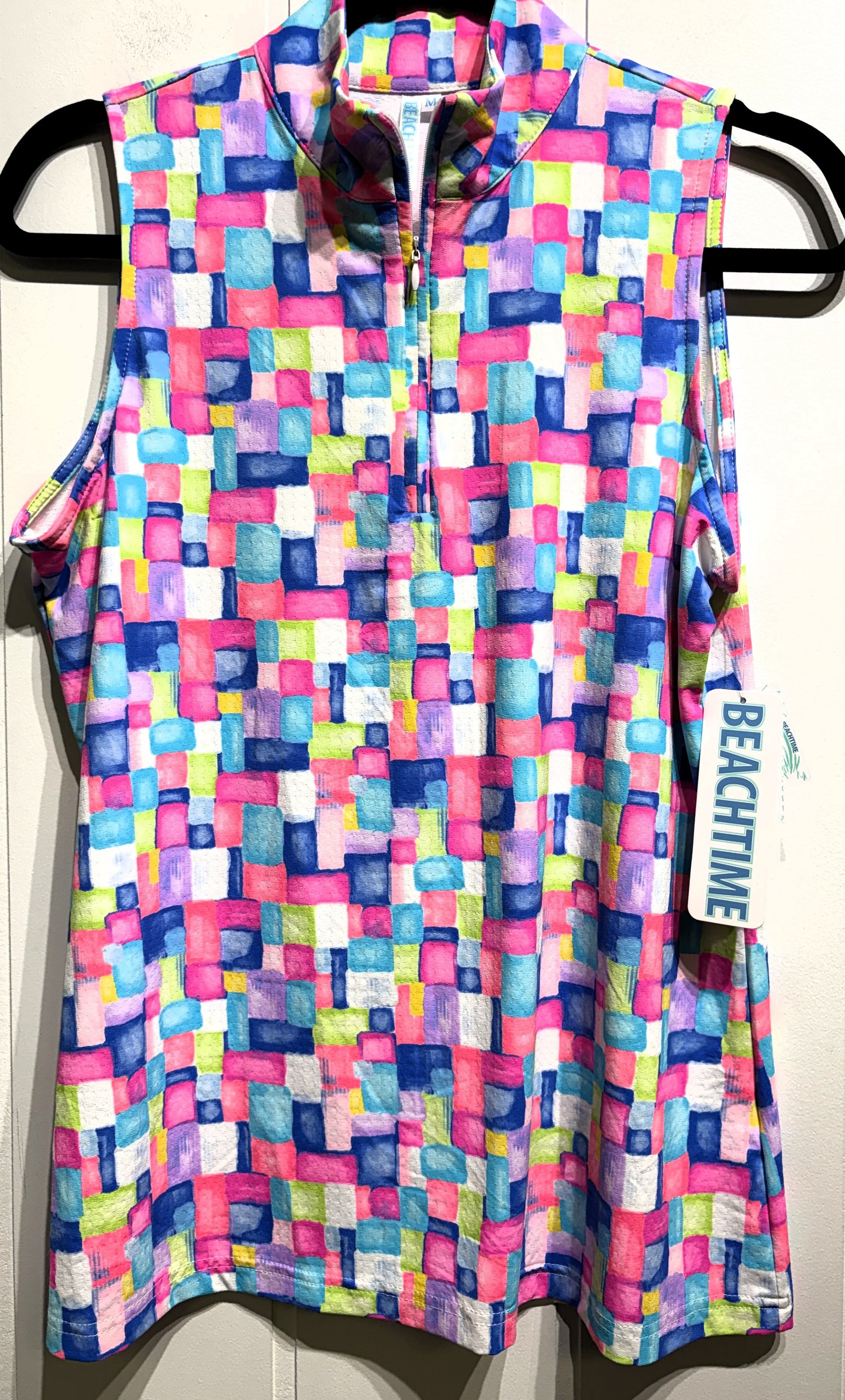 Beachtime by LuLu B. Block Print Top
