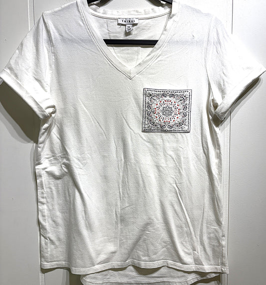 Tribal Cuff Sleeve Pocket Tee