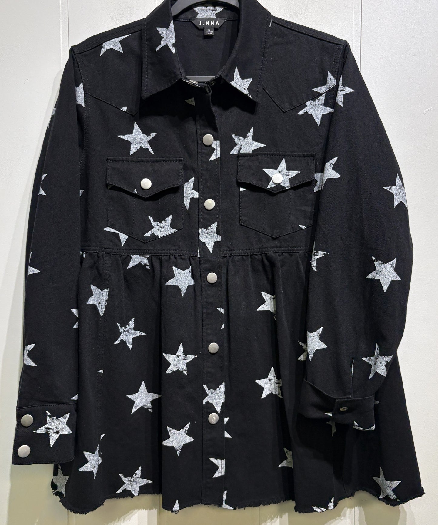 J.NNA Denim Jacket w/Star Print