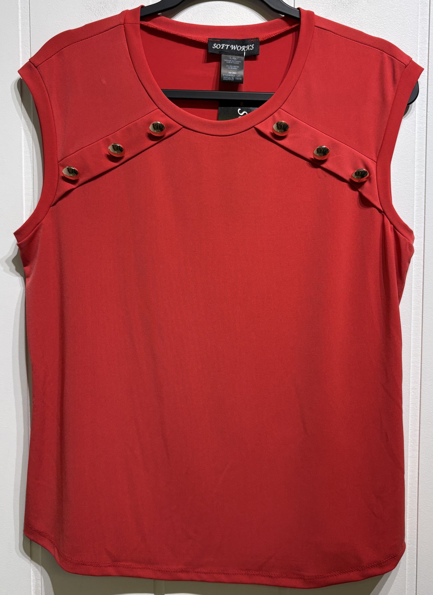 Soft Works Blouse w/Button Detail