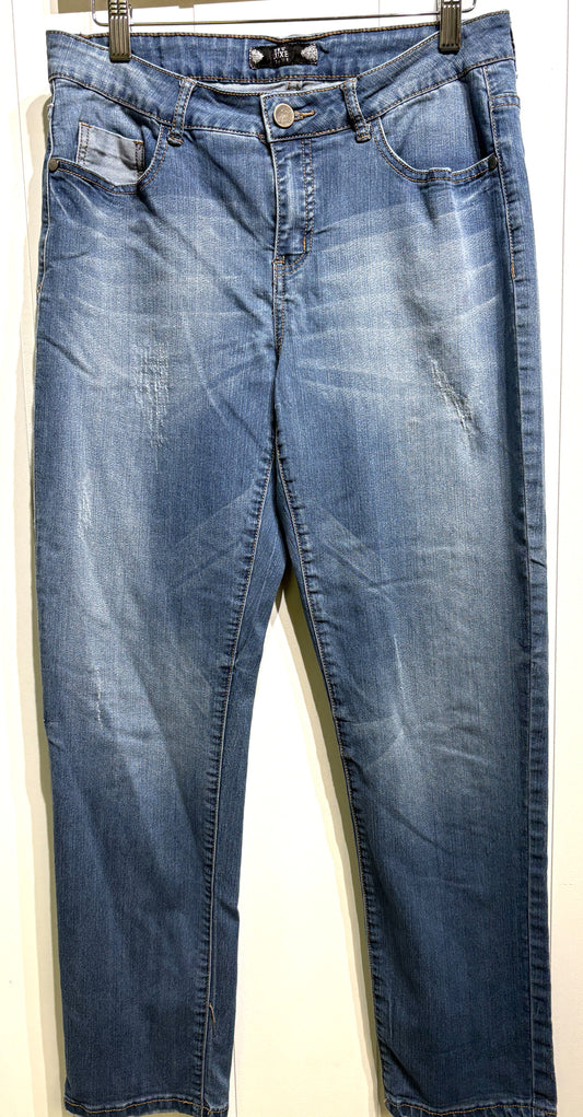 Tru Luxe Straight-leg Denim Jeans