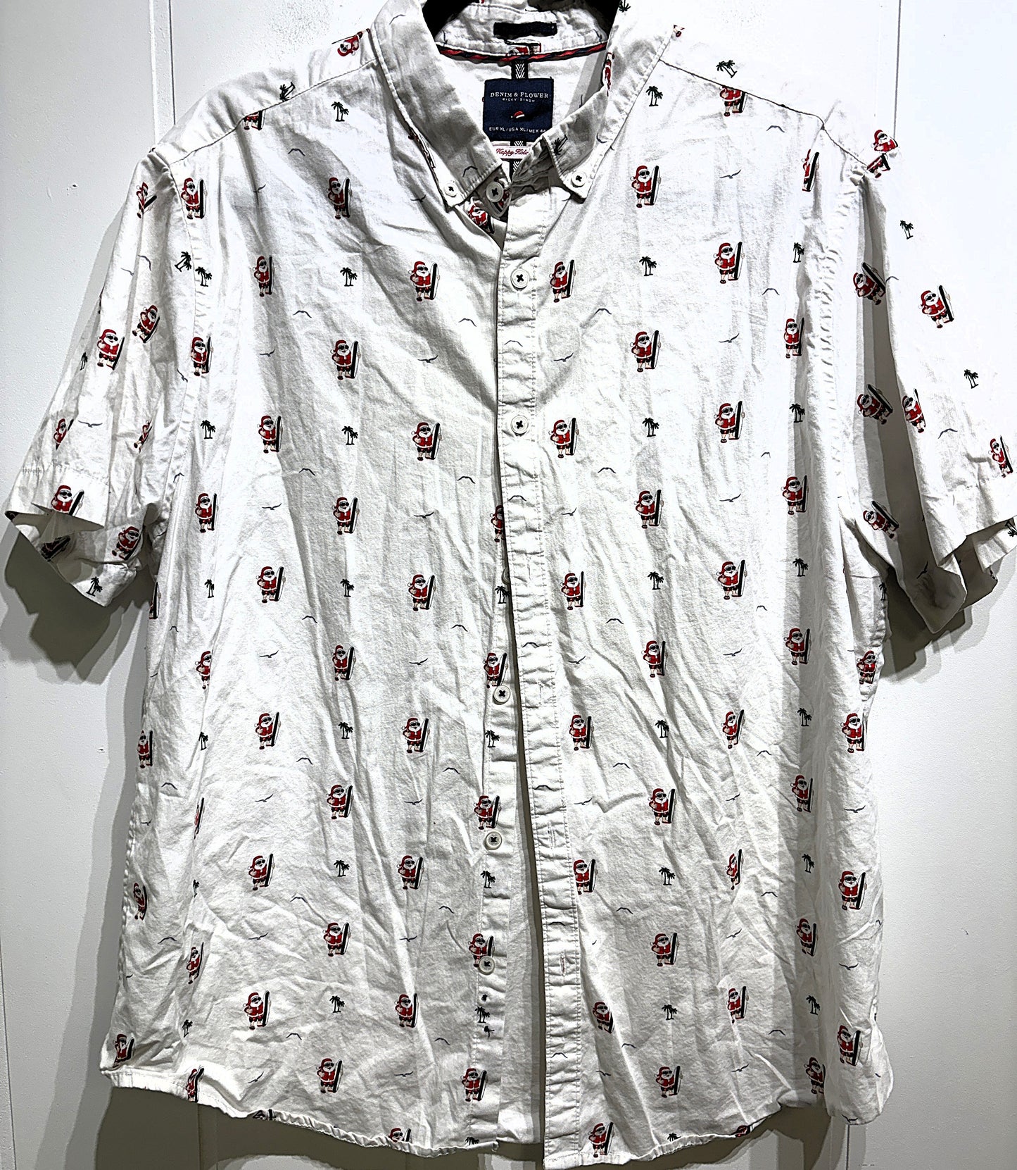Men's SS Summer Santa Button-down