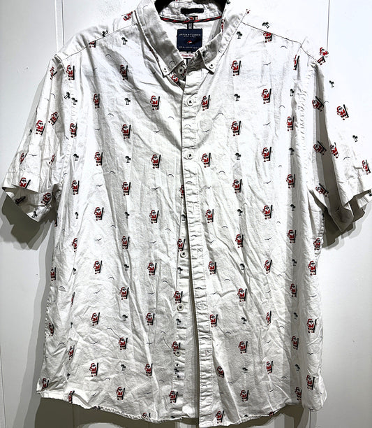 Men's SS Summer Santa Button-down