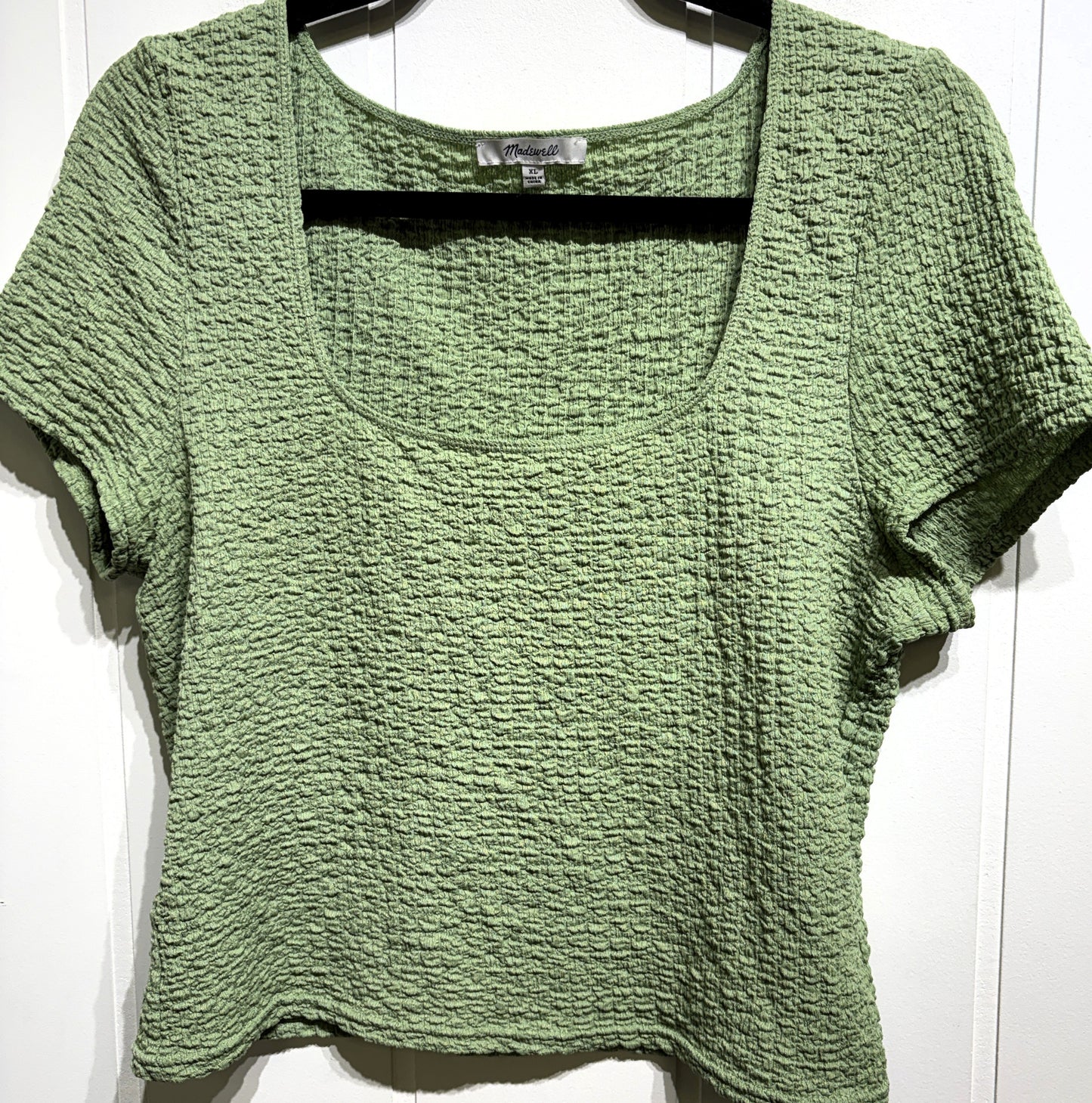 Madewell Texturued Square Neck Top