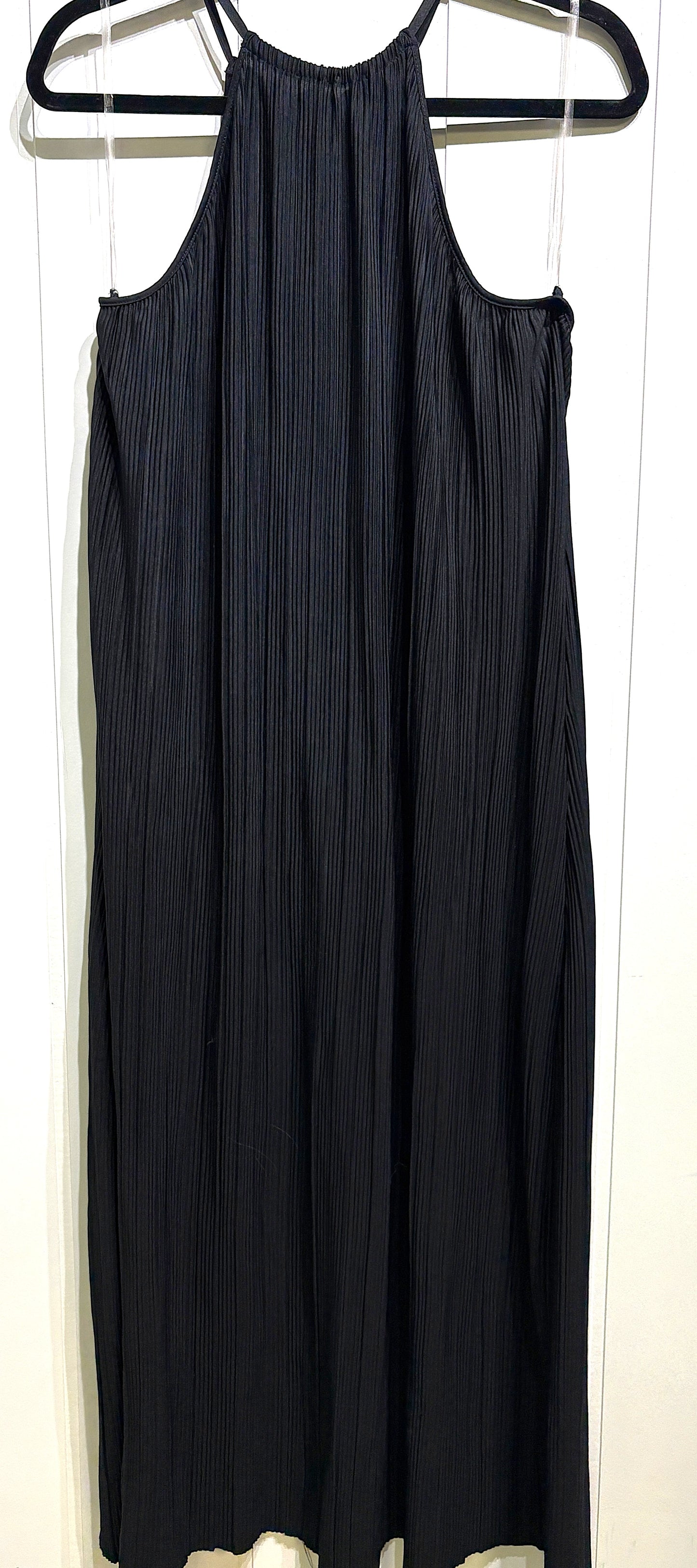 A New Day Pleated Halter Dress