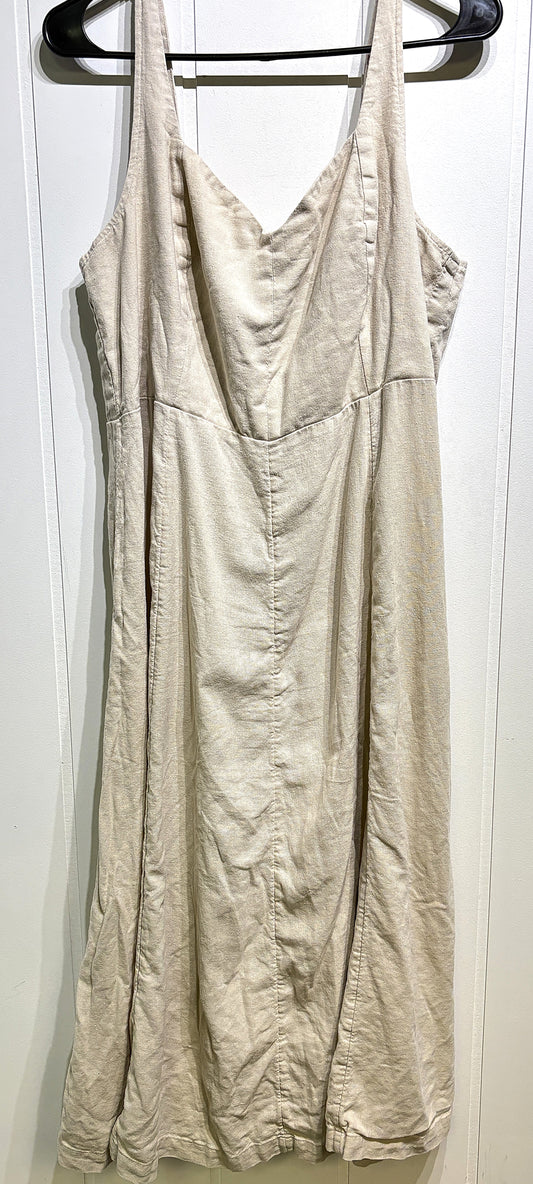 Old Navy Linen Sweetheart Midi Dress