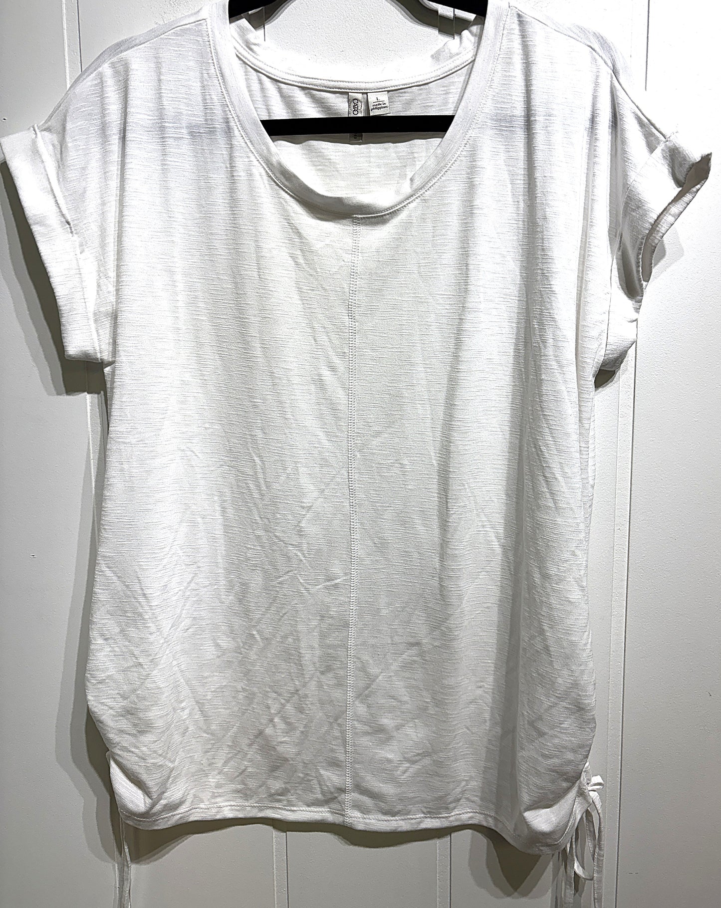 Cato Cuff Sleeve Top w/Side Ties