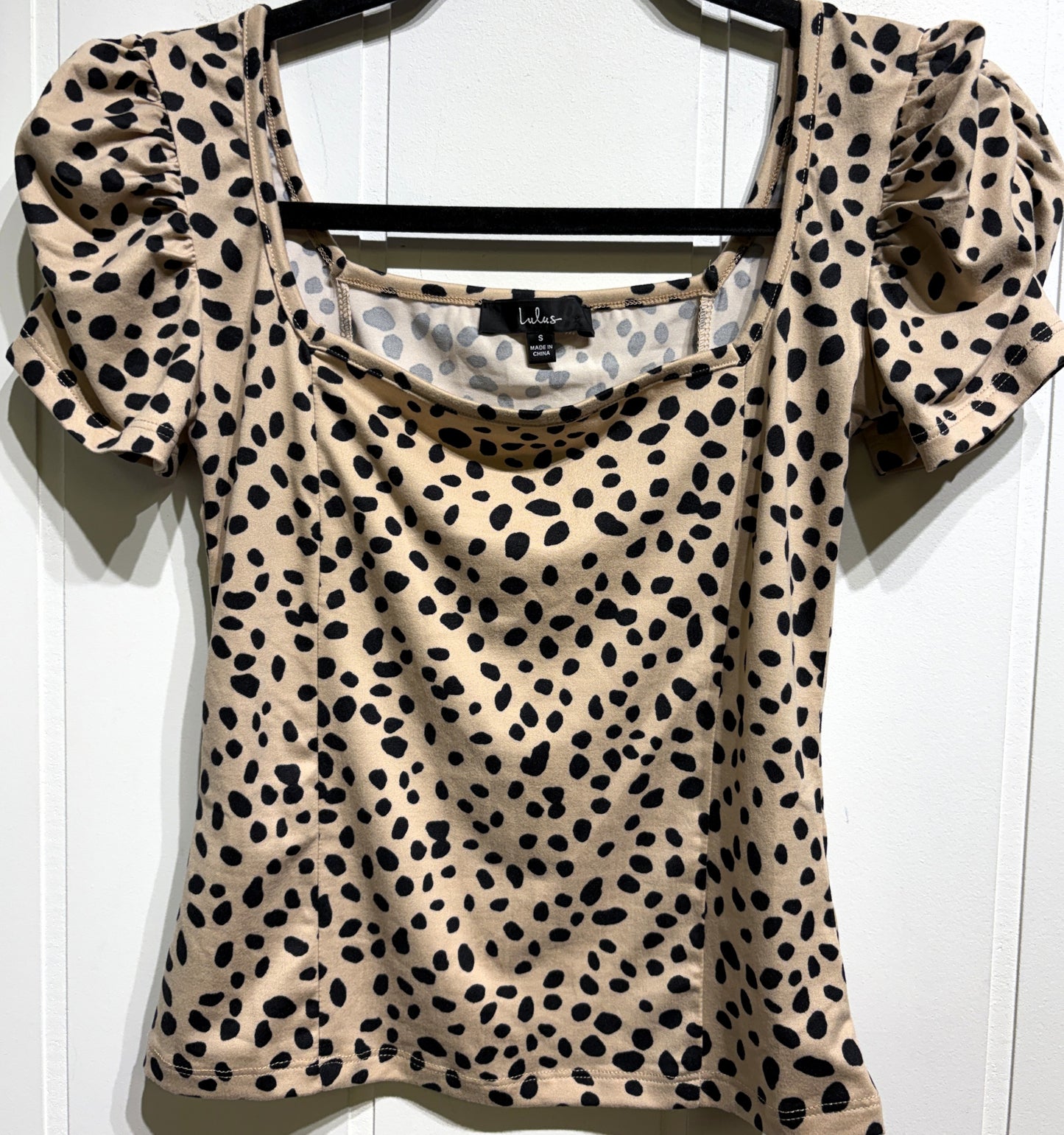 Lulus Cheetah Print Square Neck Top