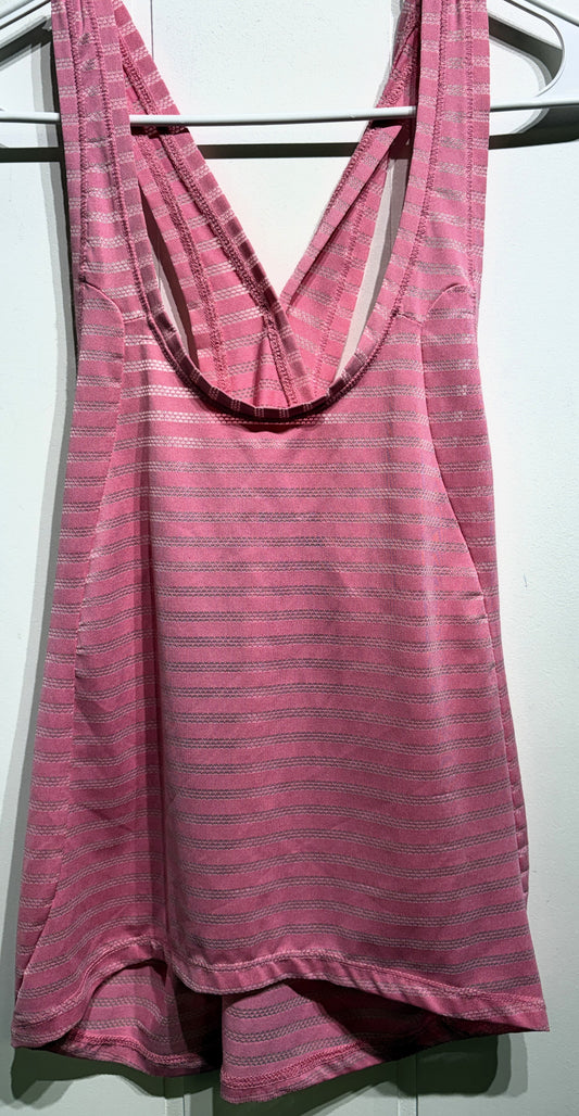 Zyia Split Back Tank w/Mesh Stripes