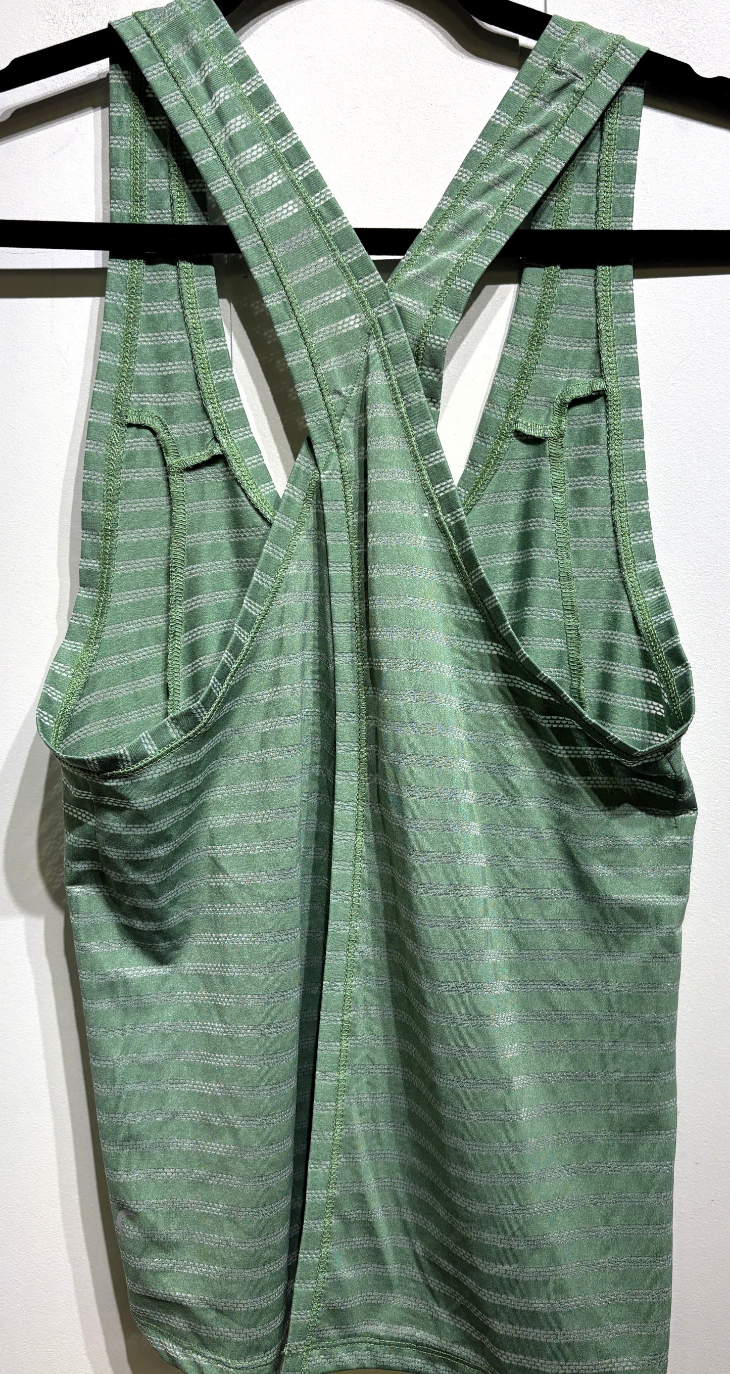 Zyia Split Back Tank w/Mesh Stripes