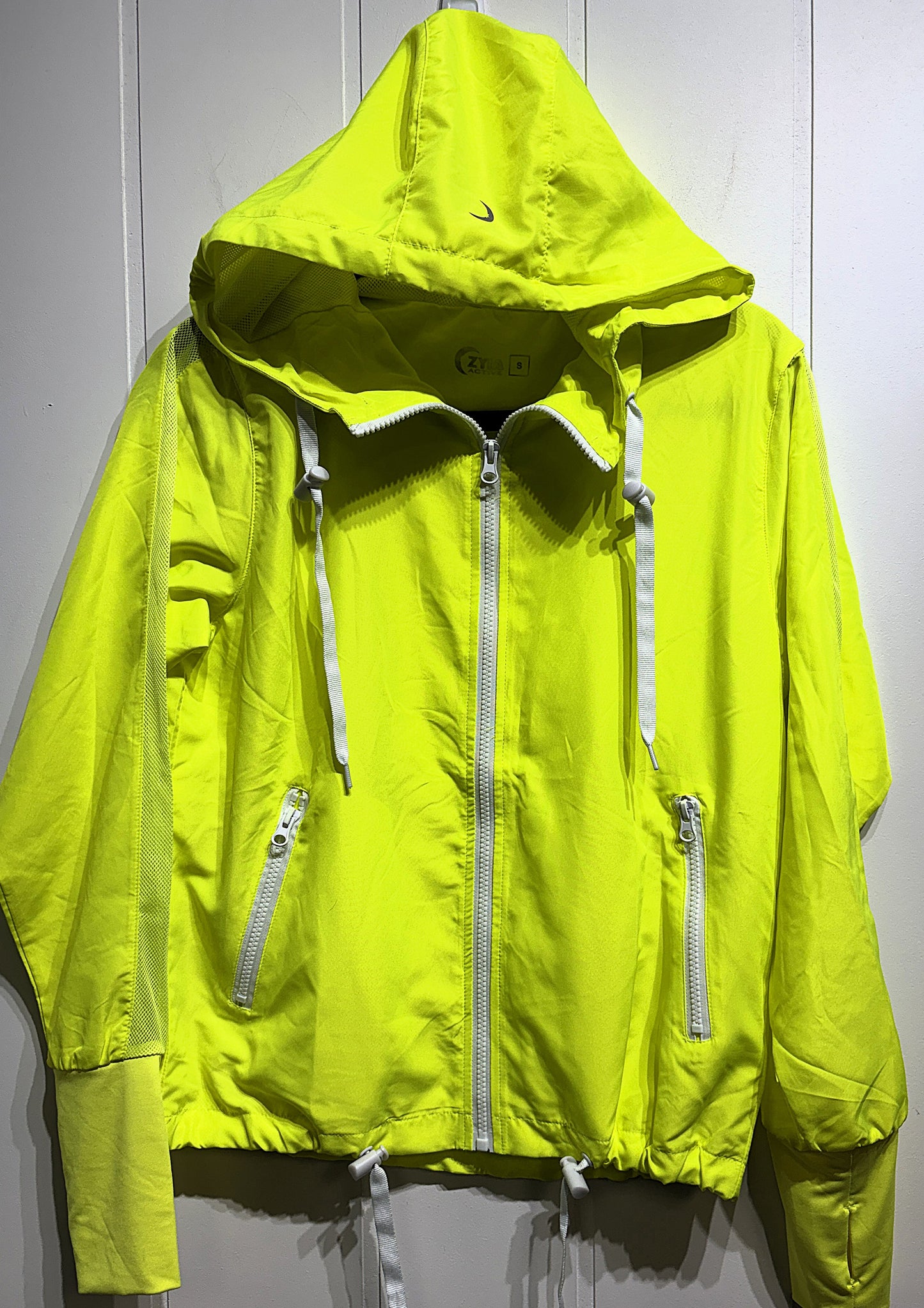 Zyia Jacket w/Drawstring Waist & Mesh Detail