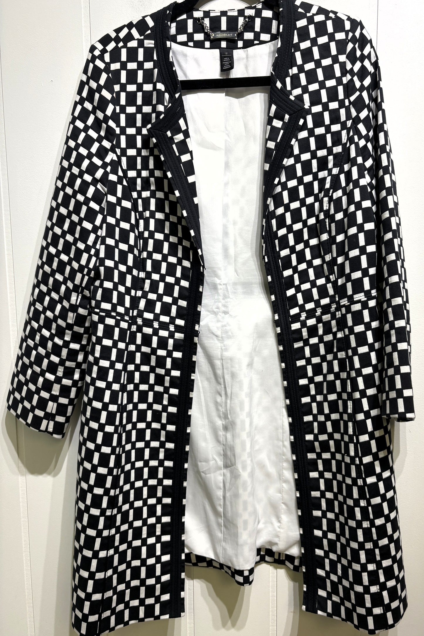 WHBM Checkered Blazer Jacket