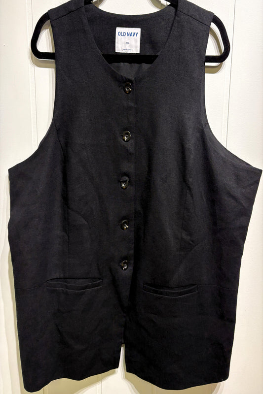Old Navy Linen Vest Jacket