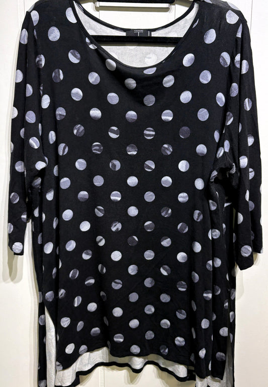 Tahari Moon Phase Print Knit Top