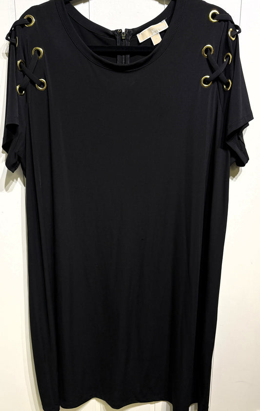 MK Dress w/Lace-up Shoulder Detail