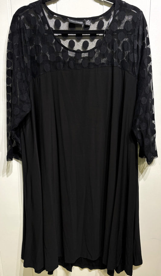Nina Leonard Polkadot Mesh Dress