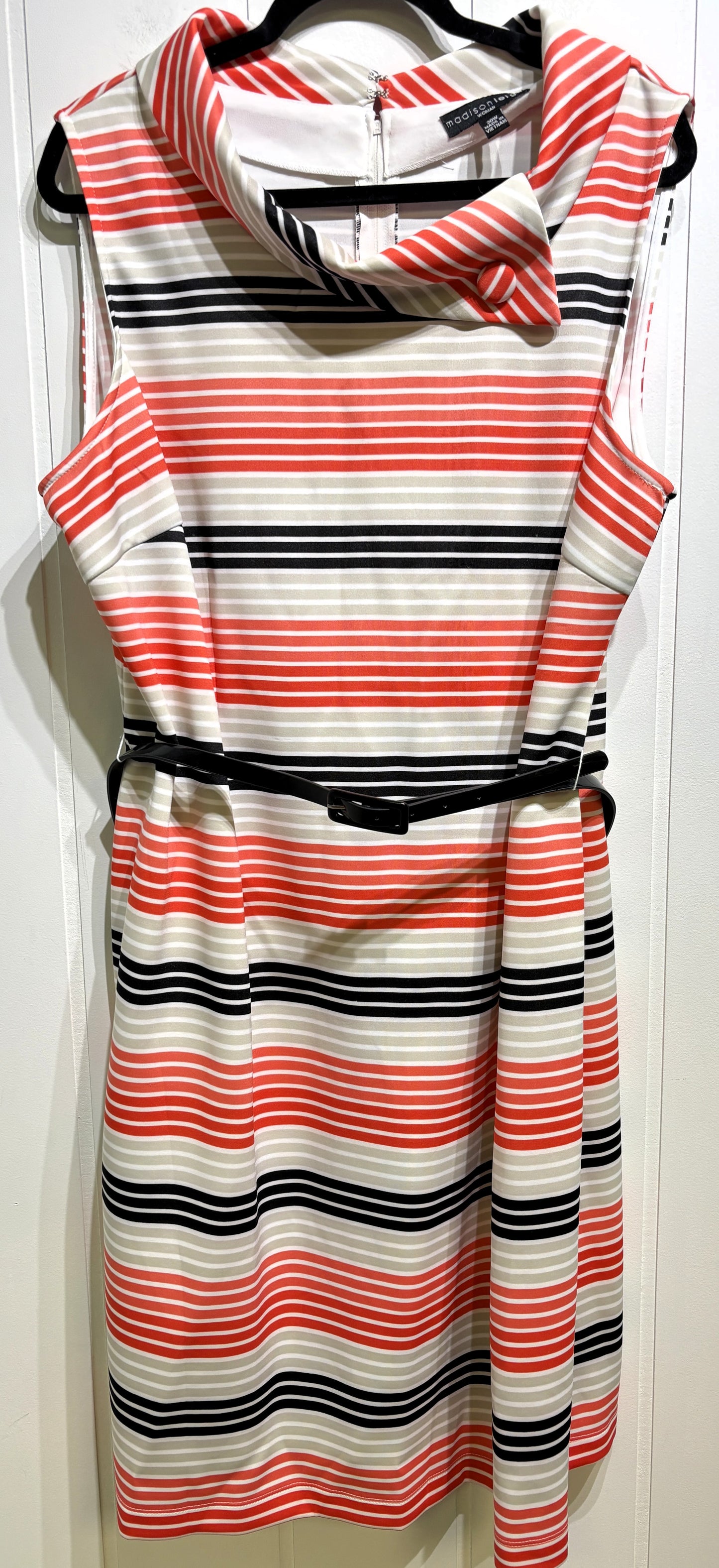 Madison Leigh Striped Dress w/Belt