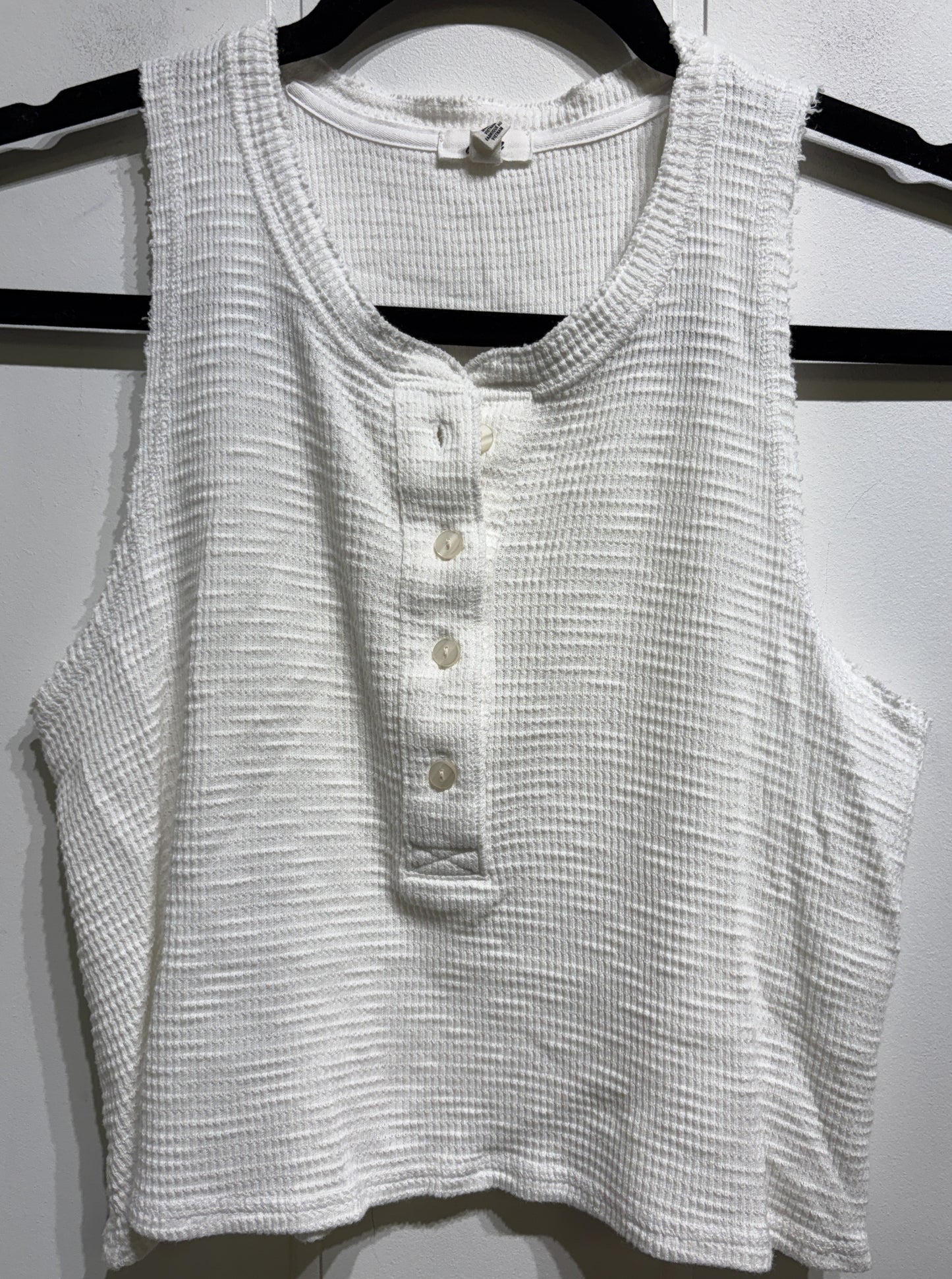 Aerie Waffle Knit Henley Tank
