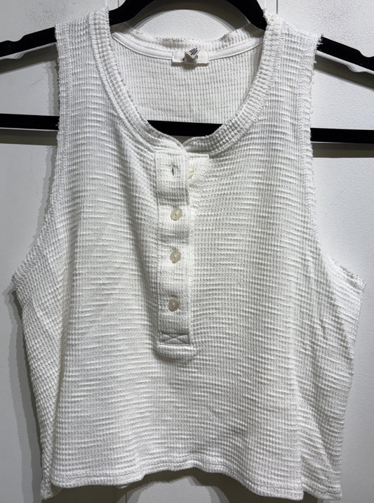 Aerie Waffle Knit Henley Tank