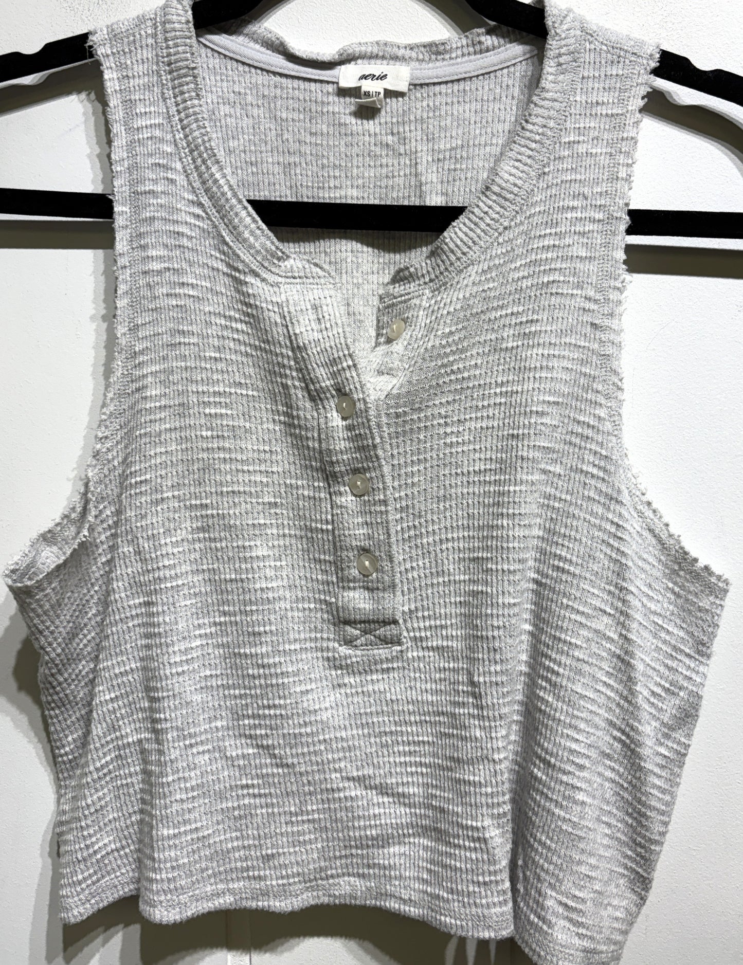 Aerie Waffle Knit Henley Tank