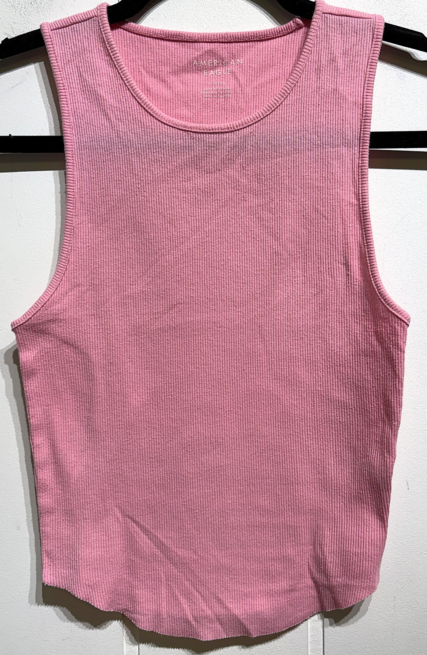 AE Crop Ribbed Tank Top