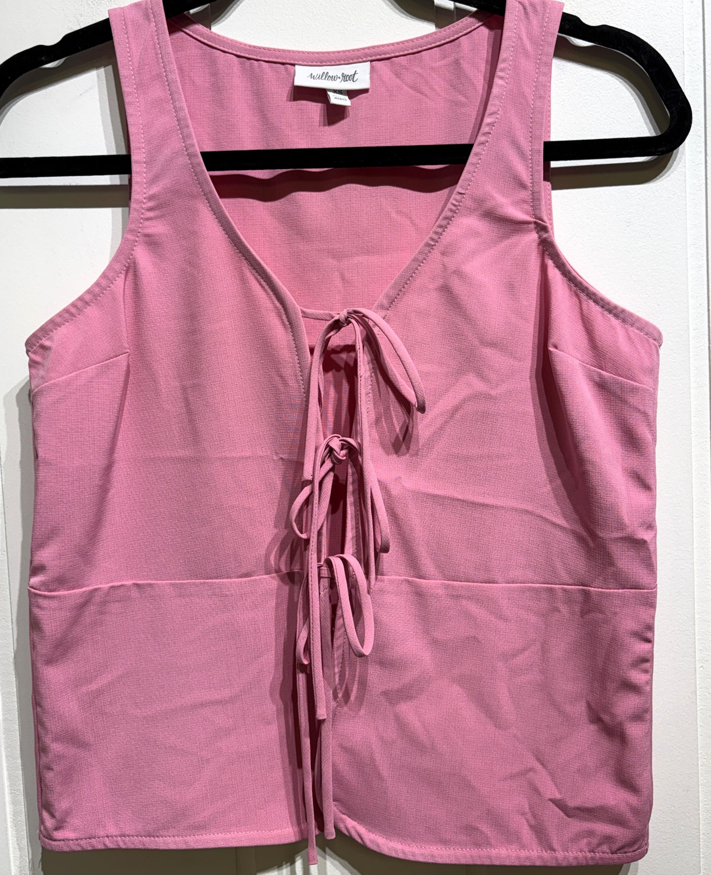 Willow&Root Sleeveless Tie-Front Tank Top