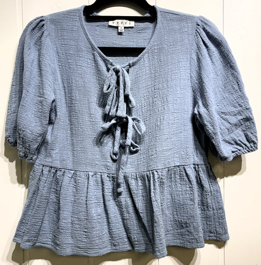HYFVE Front-Tie Peplum Blouse