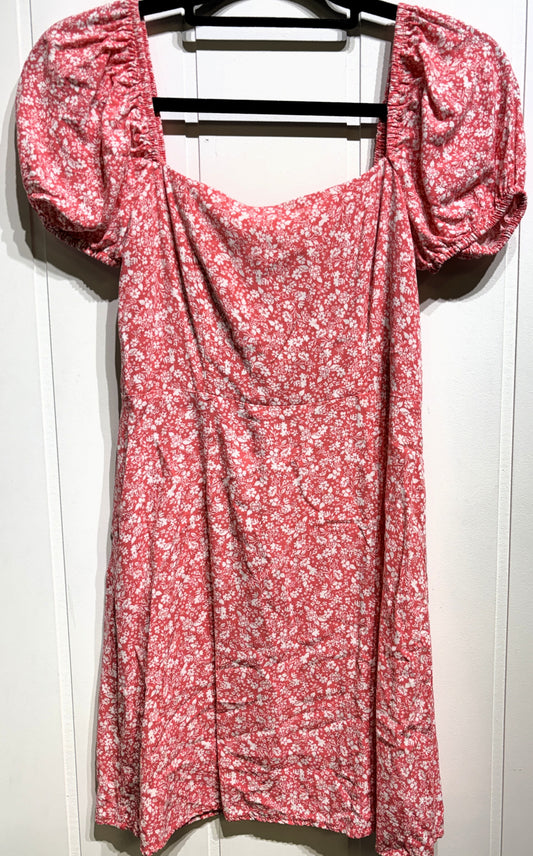 Francesca's Floral Bubble Sleeve Dress