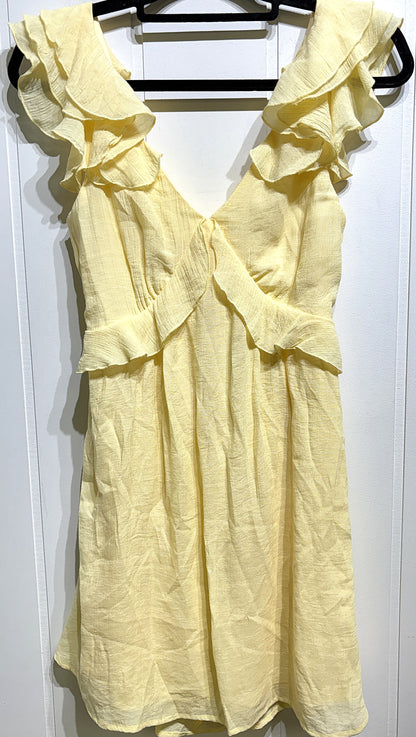 Ruffle Bow Tie Back Dress by Francesca's