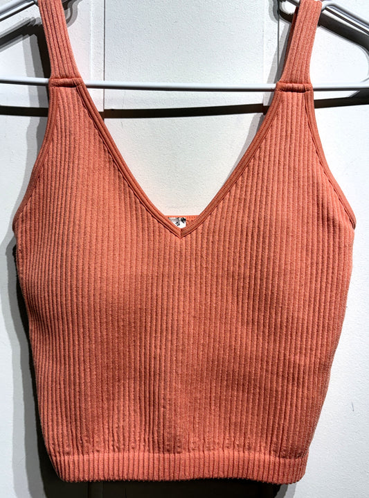 Wishlist Ribbed Knit Crop Tank Top