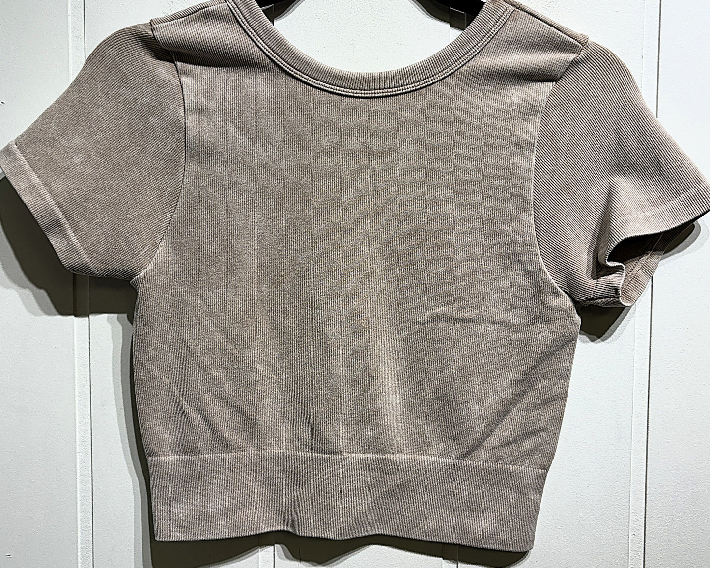 Freshwear Textured Crop Top Tee