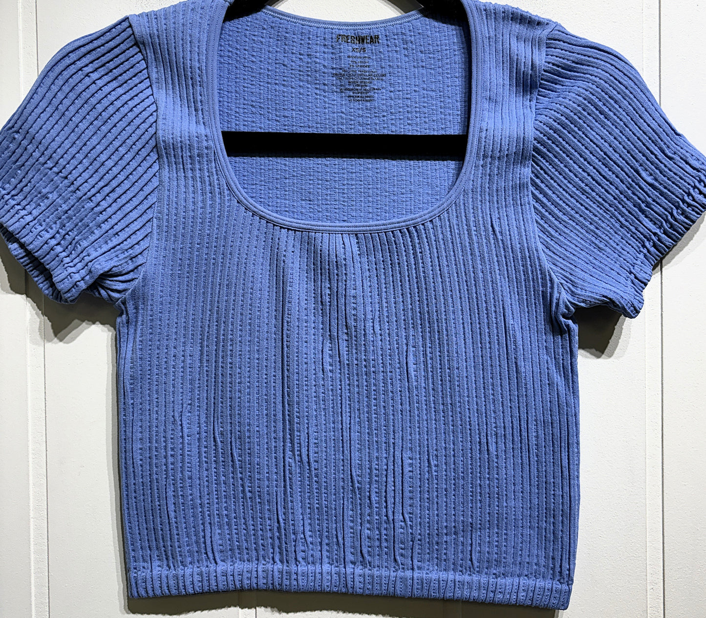 Freshwear Textured Crop Top Tee