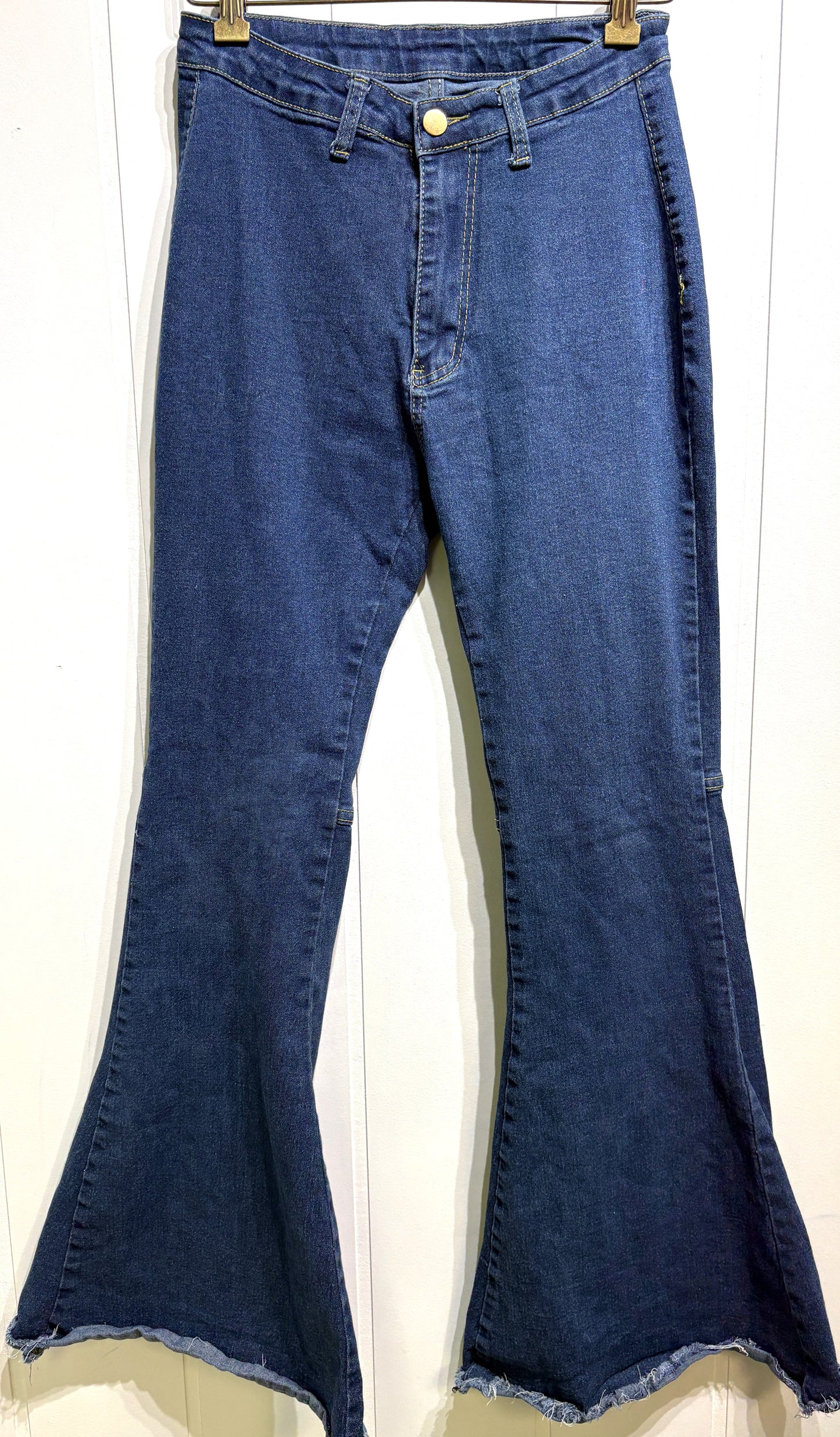 Pull-on Bell Bottom Denim Jeans