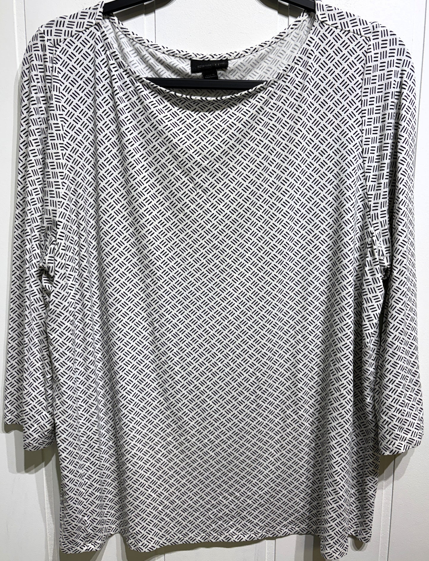 J.Jill Geo. Line Print Knit Top