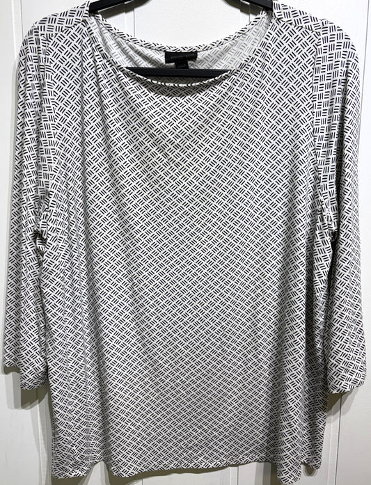 J.Jill Geo. Line Print Knit Top