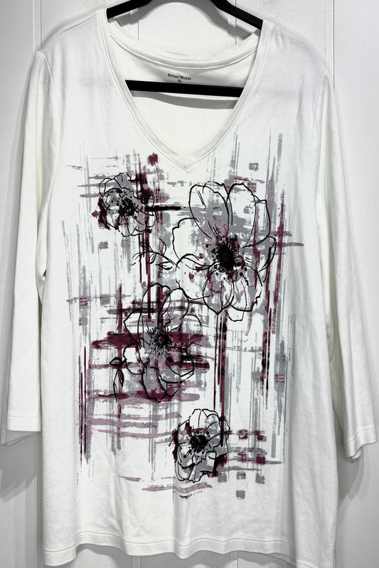 Studio Works Flwr Print Top