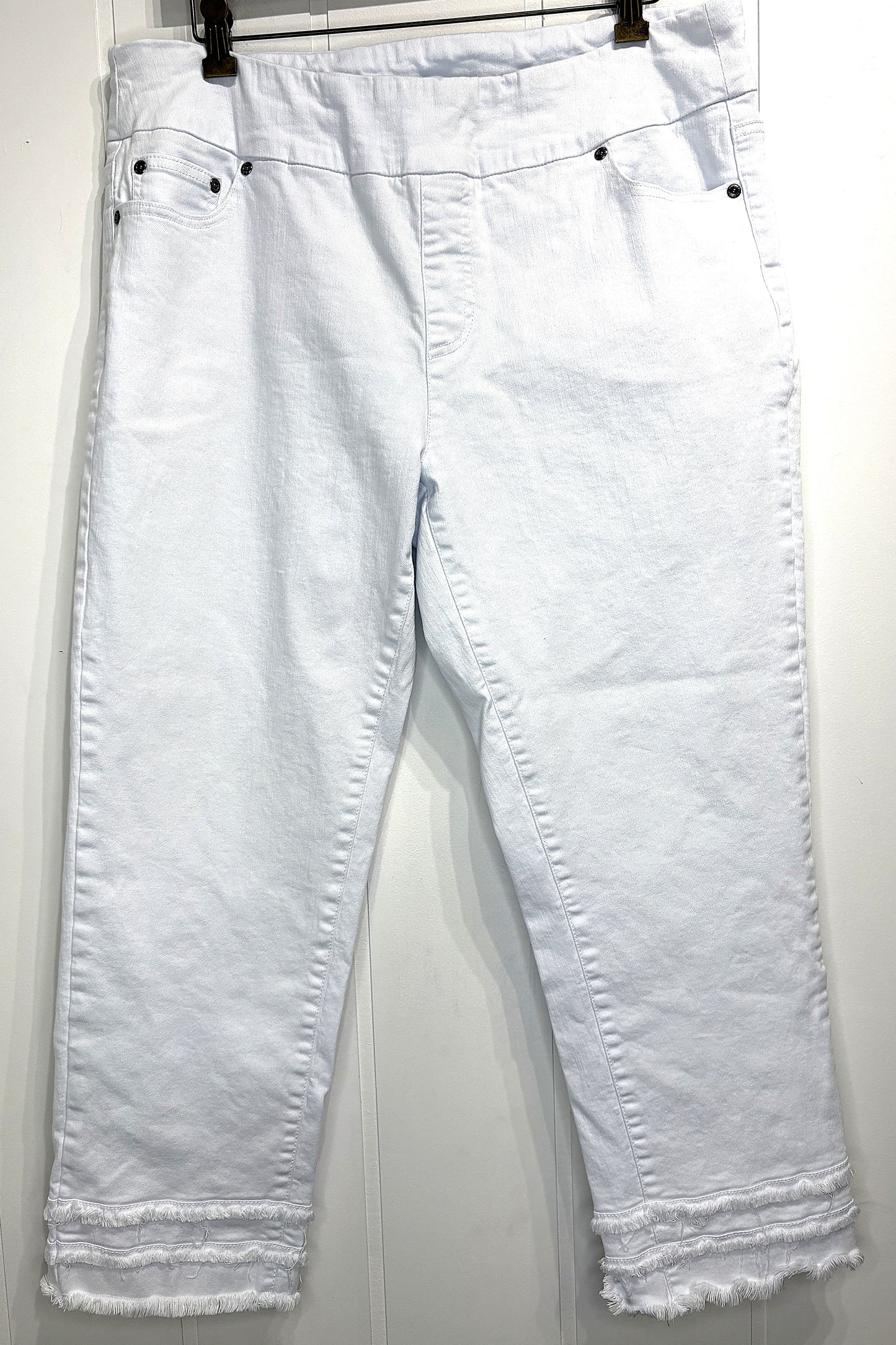 Slim-Sation Fringe Ankle Denim Jeans