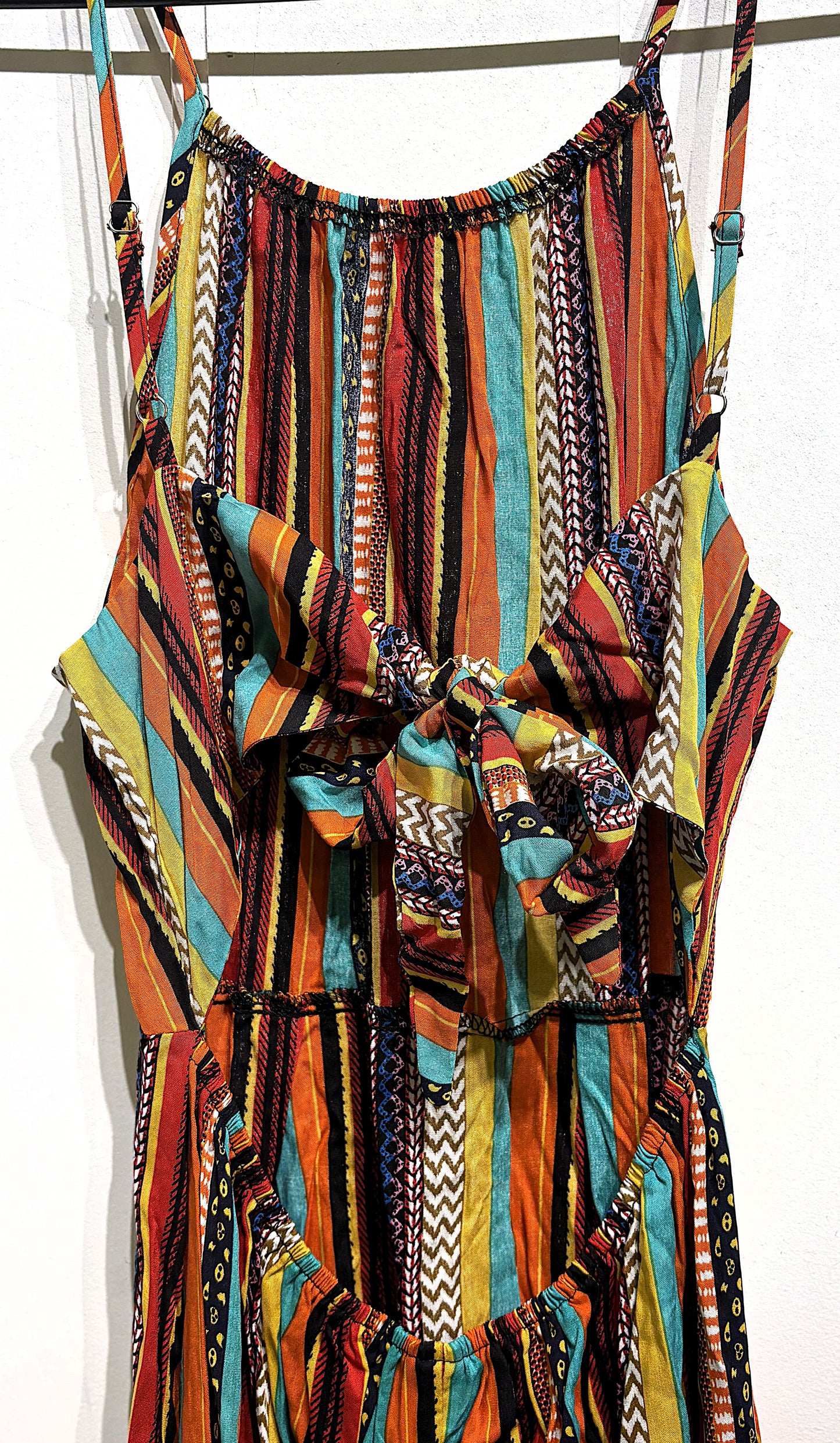 BoHo Maxi Dress w/Bow-tie Back
