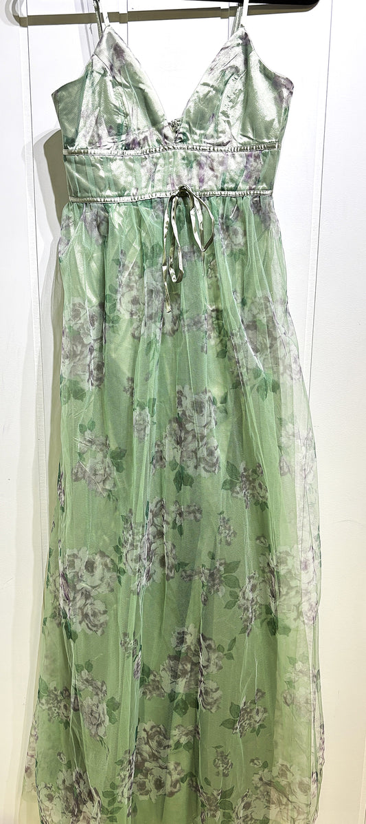 Lulus Mesh Overlay Flwr Dress