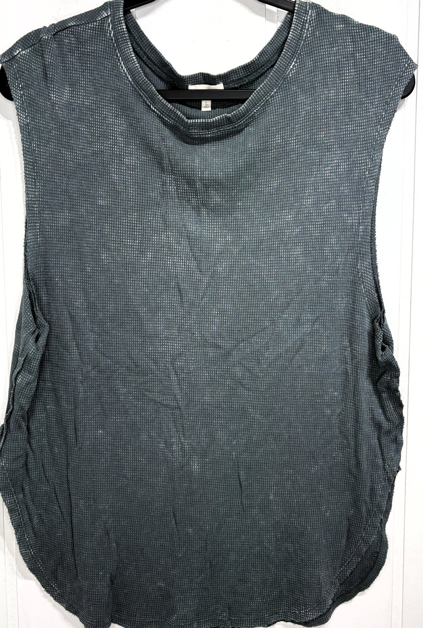 Gilded Intent Waffle-knit Muscle Tank
